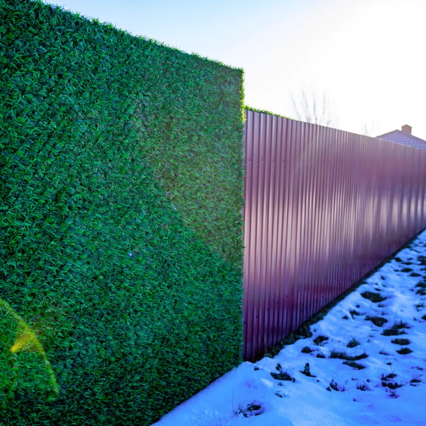 Фото 5 Трава забор Grass Fence декор забора из профнастила