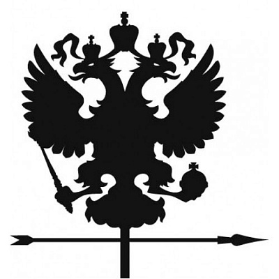 Флюгер "Герб" BORGE, 500*380 мм., чёрный (RAL 9005) фото Центр Металлокровли