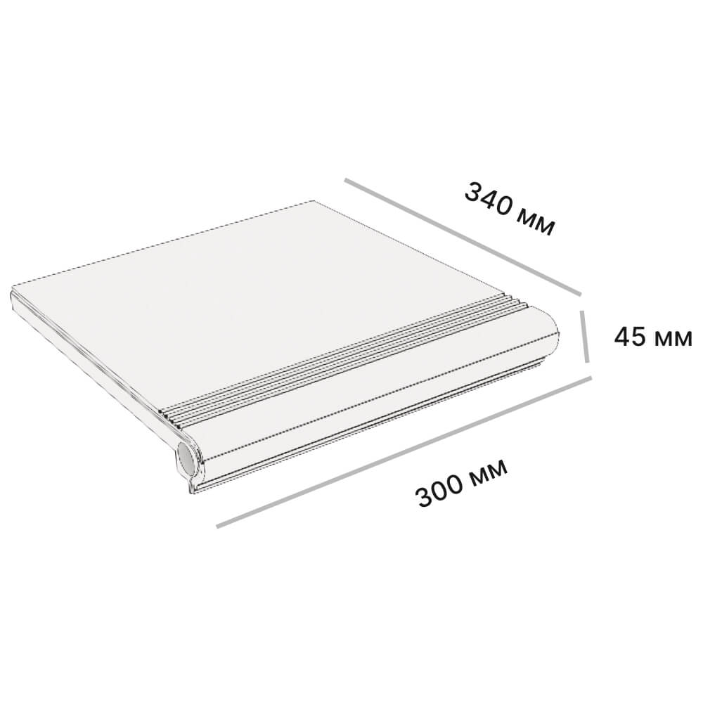 Размеры ступень рядовая Verona 300х340х20мм