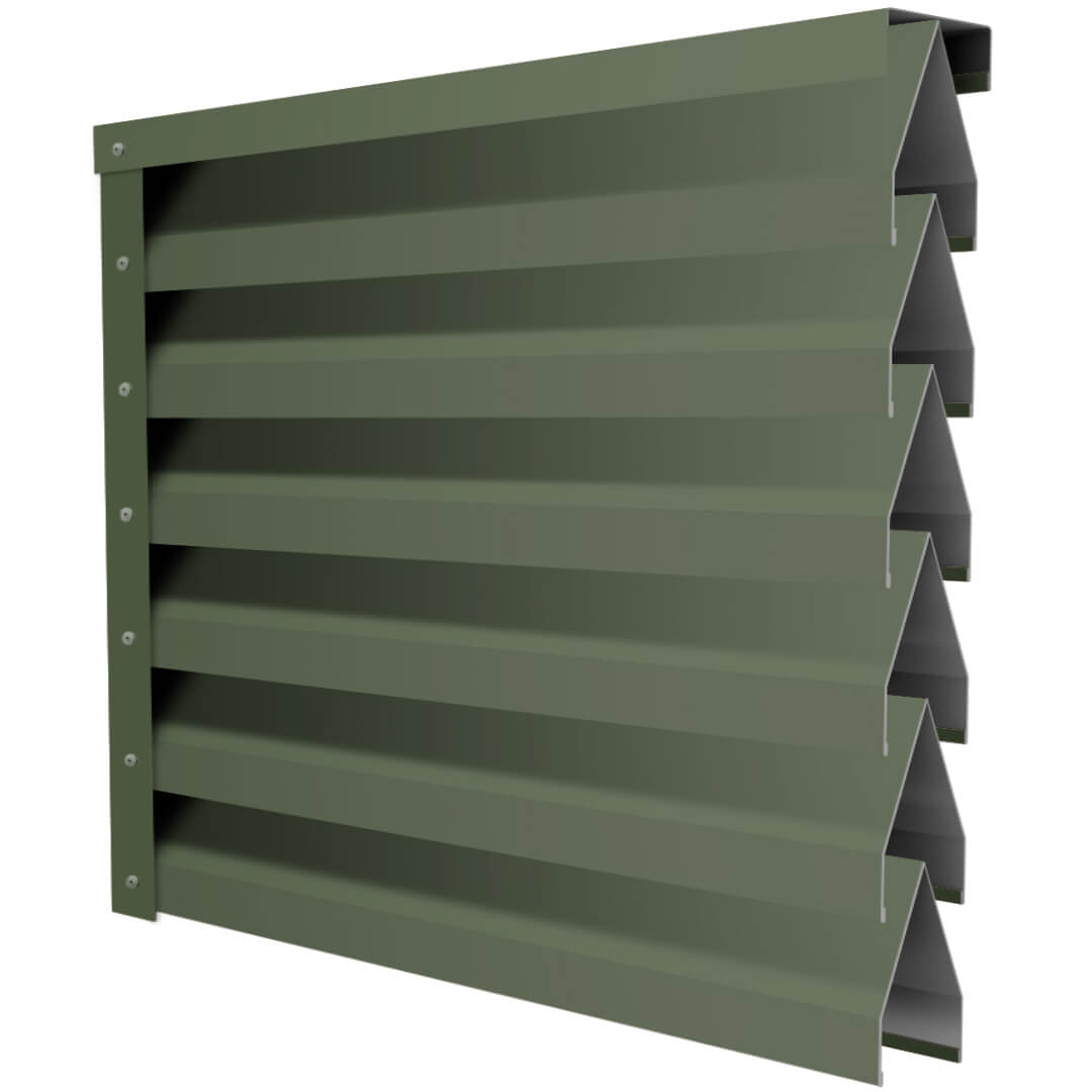 Ламель Реснички RAL6002 Зеленый Лист двустороннего забора