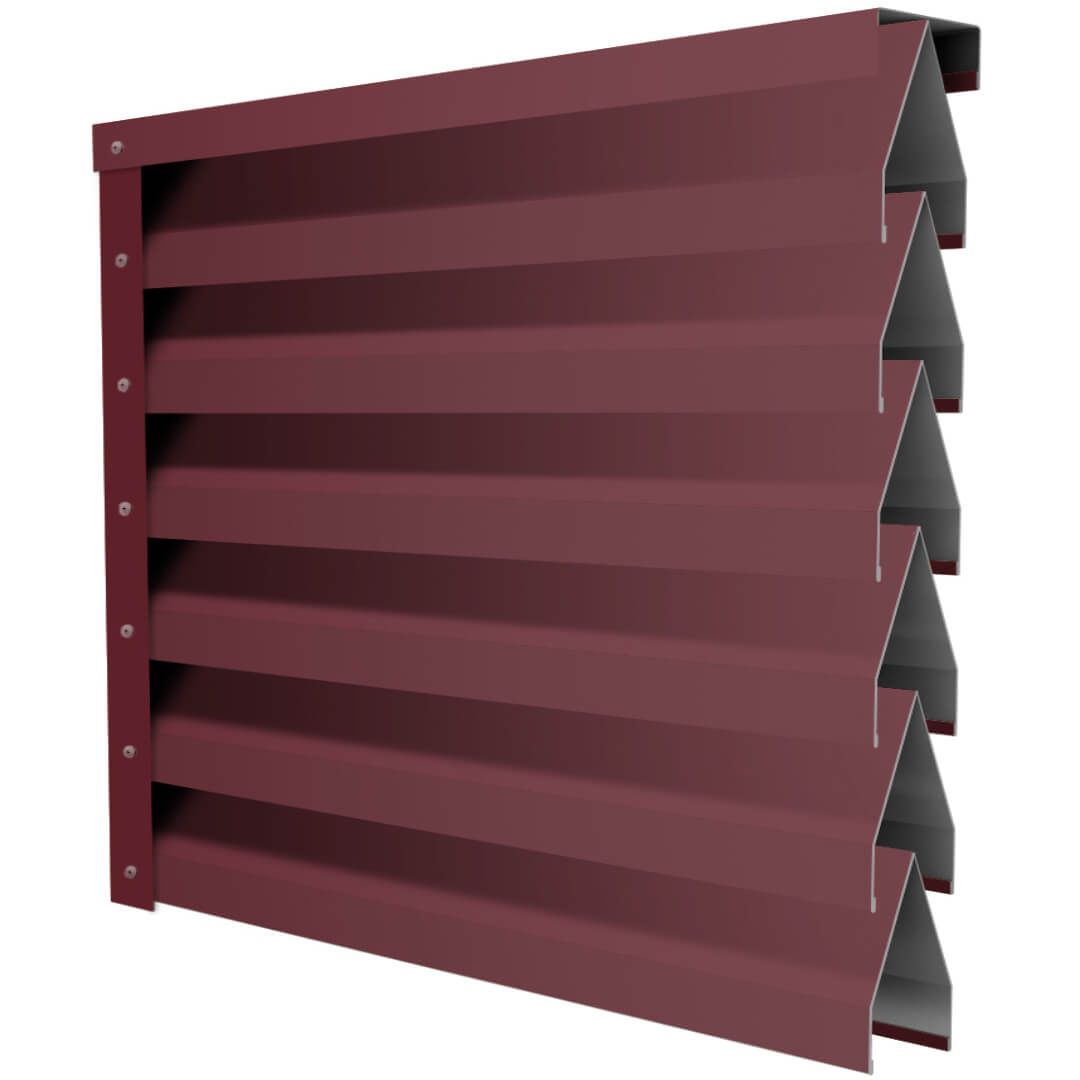 Ламель Реснички RAL3005 Красное Вино двустороннего забора