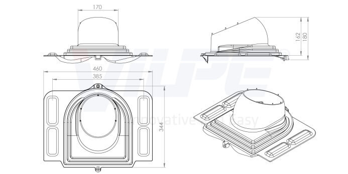 73558 Проходной элемент PELTI (зеленый) чертеж