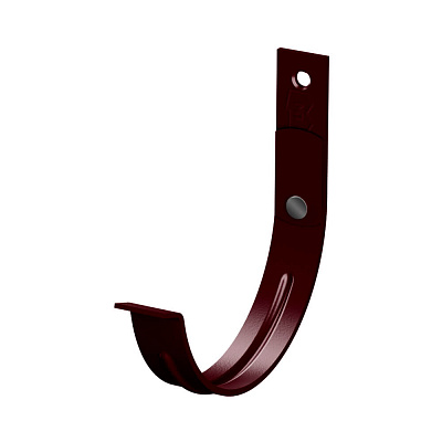 Держатель желоба карнизный d125х132мм RAL 363 Вишня металлический усиленный фото Центр Металлокровли