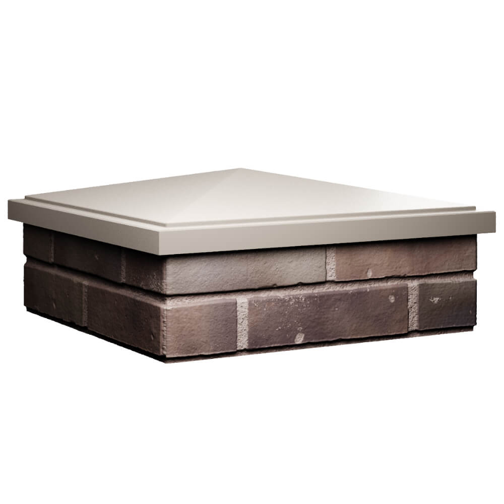 Колпак БонаМоно Бежевый на столб 2х2 кирпича фото 2