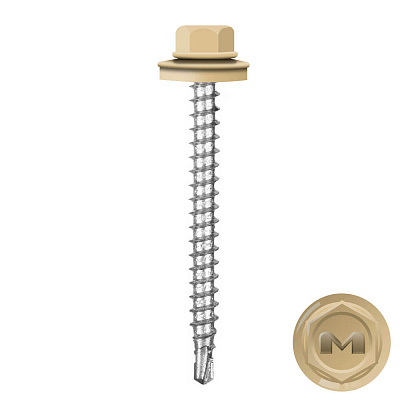 Саморез кровельный DAXMER по дереву RAL1001 Клен Светлый 4,8 50мм