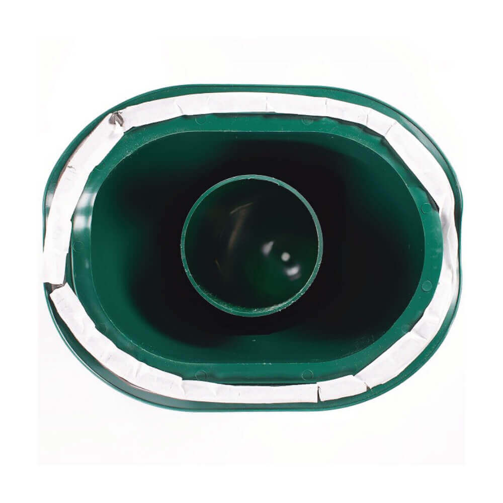 Труба вентиляционная VIOTTO d150мм h650мм для металлочерепицы RAL6005 зеленый мох утепленная вид снизу