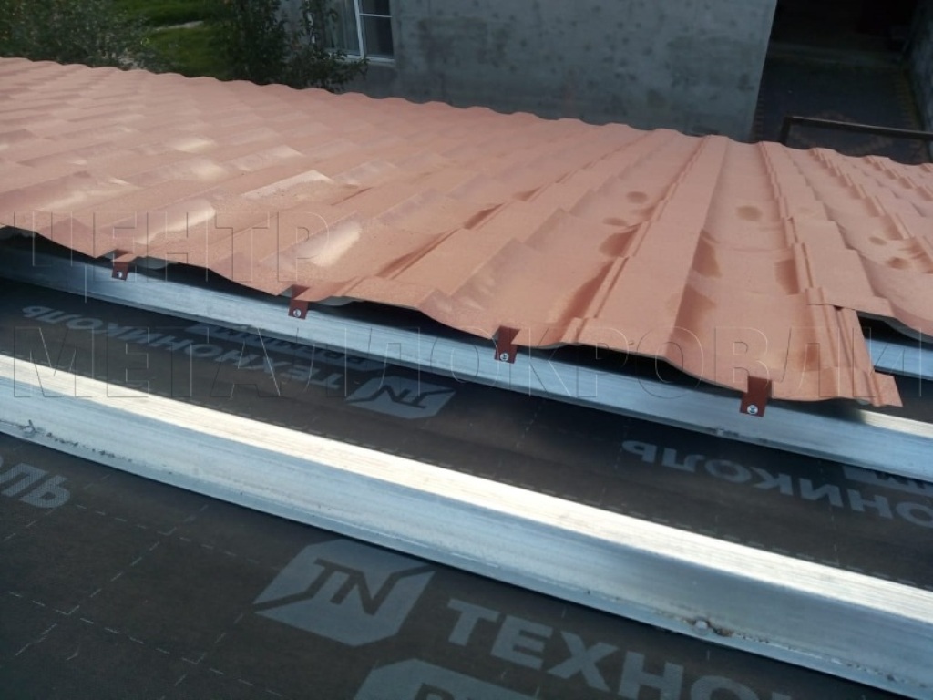 Металлочерепица Геркулес 8004 терракотовый Стальной Бархат от Центра Металлокровли в Тамбове