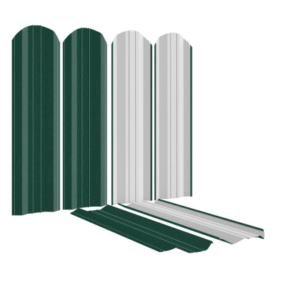 Штакетник (евроштакетник) ЭКО-М 95мм RAL6005 Зеленый Мох Стальной Бархат для забора